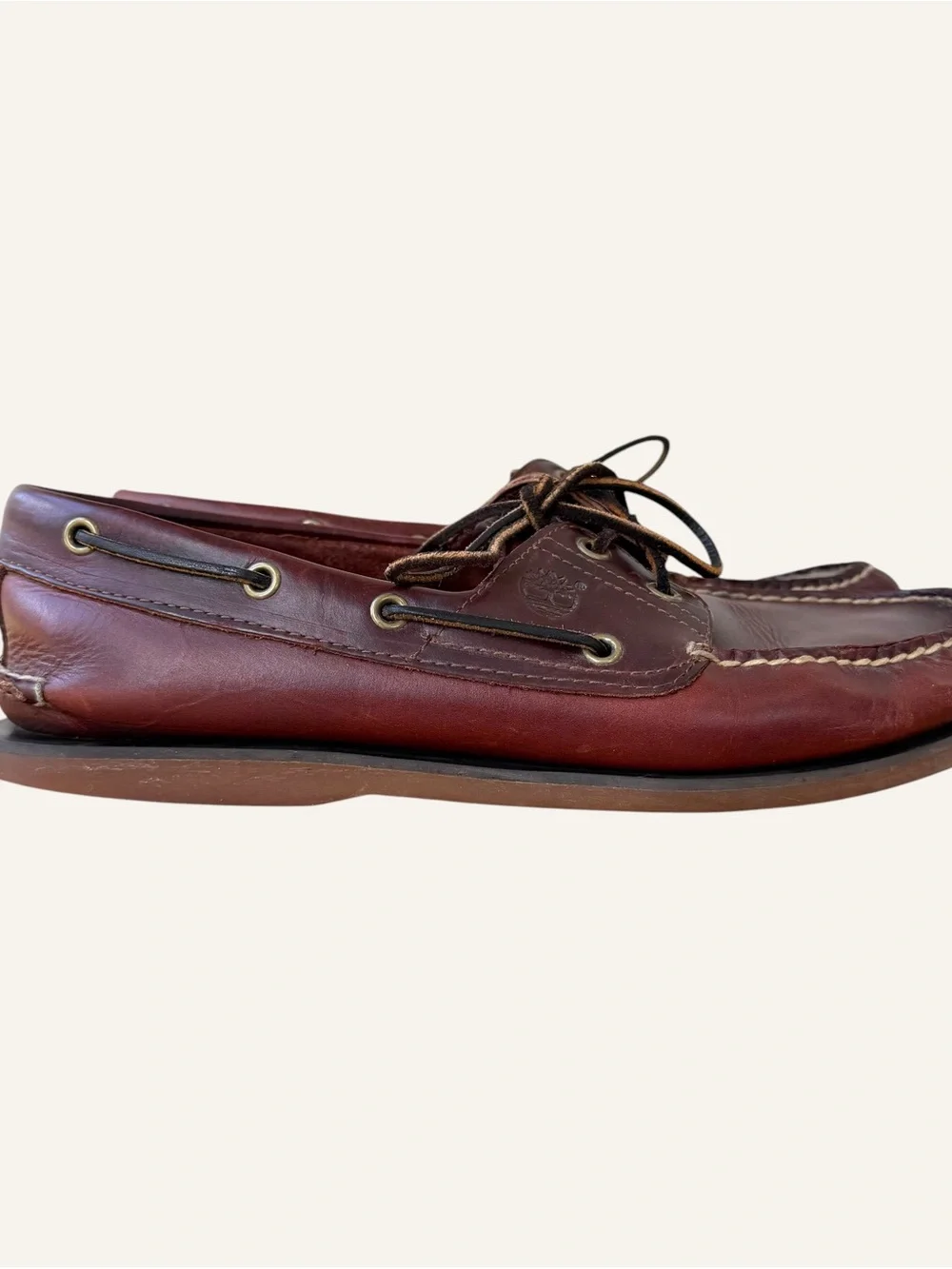Vintage Timberland - Men’s Classic Leather 2 Eye Boat Shoes in Brown Size 11 M